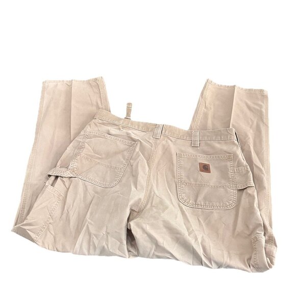 Carhartt Carpenter Pants Men's 38x30 Tan Original Dungaree Fit Beige B151 DKH - Picture 1 of 5